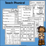 Synonyms & Antonyms Worksheets and Activities for Early Readers