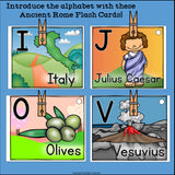 Alphabet Flash Cards for Early Readers - Ancient Rome