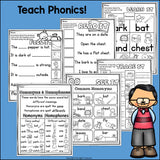 Homonyms and Homophones Worksheets and Activities for Early Readers
