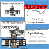 Capitol Building Mini Book for Early Readers: American Symbols