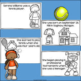 Serena Williams Mini Book for Early Readers: Women's History Month