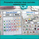 Printable Calendar for Your Classroom, Homeschool, Classes - Calendar FREEBIE
