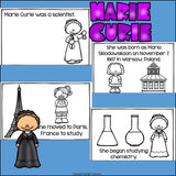 Marie Curie Mini Book for Early Readers: Women's History Month