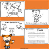 Foxes Mini Book for Early Readers