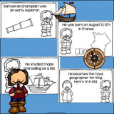 Samuel de Champlain Mini Book for Early Readers: Early Explorers