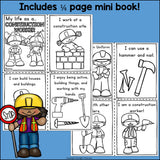 Construction Worker Mini Book for Early Readers