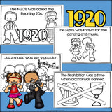 Life in the 1920s Mini Book for Early Readers