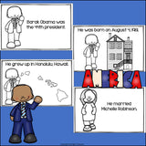 Barack Obama Mini Book for Early Readers: Presidents' Day