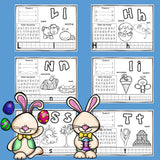 Alphabet Workbook: Worksheets A-Z Easter