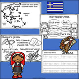 Greece Mini Book for Early Readers - A Country Study