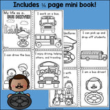 Bus Driver Mini Book for Early Readers - Careers and Community Helpers