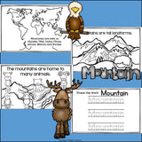 The Mountains Mini Book for Early Readers: Mountain Animals