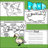 The Pond Mini Book for Early Readers: Pond Animals