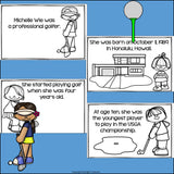 Michelle Wie Mini Book for Early Readers: Women's History Month