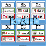 Alphabet Word Wall - My House Theme