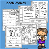 Vowel Sounds of Y Worksheets and Activities for Early Readers