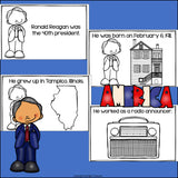 Ronald Reagan Mini Book for Early Readers: Presidents' Day