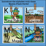 Alphabet Flash Cards for Early Readers - Mayans
