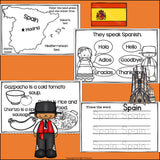 Spain Mini Book for Early Readers - A Country Study