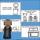 Sarah E. Goode Mini Book for Early Readers: Black History Month