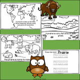 The Prairie Mini Book for Early Readers: Prairie Animals