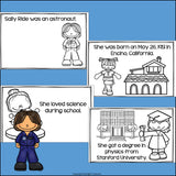 Sally Ride Mini Book for Early Readers: Women's History Month