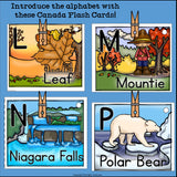 Alphabet Flash Cards for Early Readers - Country of Canada