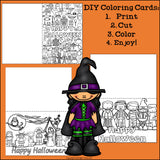 DIY Halloween Coloring Cards