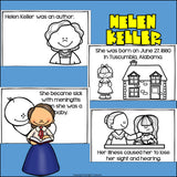 Helen Keller Mini Book for Early Readers: Women's History Month