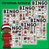 Christmas Bingo Cards for Early Readers - Christmas Winter Bingo FREEBIE