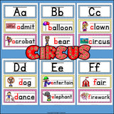 Alphabet Word Wall - Circus - A-Z Word Wall - FREEBIE