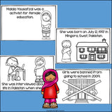 Malala Yousafzai Mini Book for Early Readers: Women's History Month