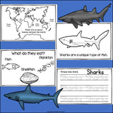 Sharks Mini Book for Early Readers