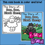 Baa, Baa, Black Sheep Mini Book for Early Readers