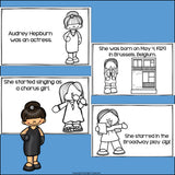 Audrey Hepburn Mini Book for Early Readers: Women's History Month