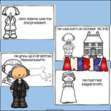 John Adams Mini Book for Early Readers: Presidents' Day