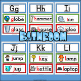 Alphabet Word Wall - My House Theme
