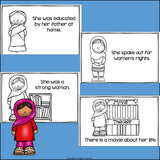 Malala Yousafzai Mini Book for Early Readers: Women's History Month