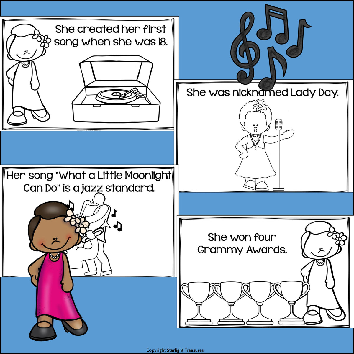 Billie Holiday Mini Book for Early Readers: Black History Month ...