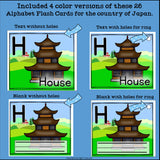 Alphabet Flash Cards for Early Readers - Country of Japan