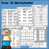 WR, KN, GN Worksheets and Activities for Early Readers