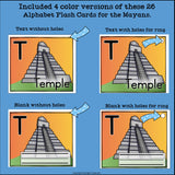 Alphabet Flash Cards for Early Readers - Mayans