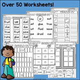 Vowel Pairs UE, UI Worksheets and Activities for Early Reader