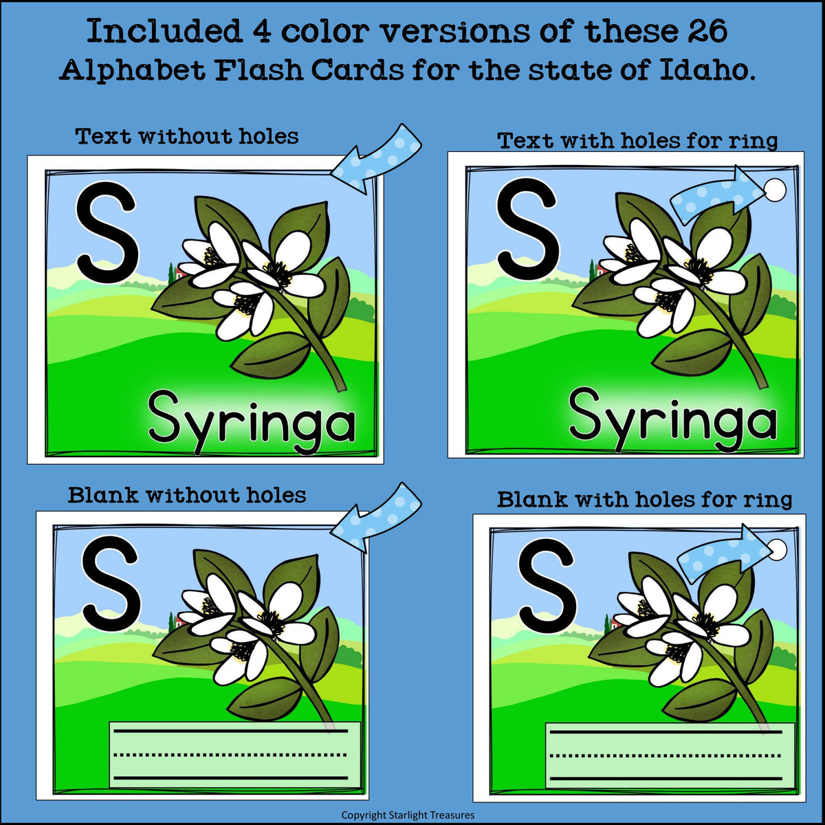 Alphabet Flash Cards for Early Readers - State of Idaho – Starlight ...