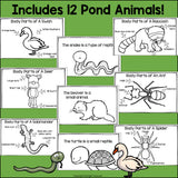 The Pond Mini Book for Early Readers: Pond Animals