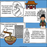 Ancient China Mini Book for Early Readers - Ancient Civilizations Activities