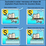 Alphabet Flash Cards for Early Readers - Ancient Rome