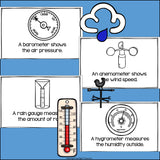 Weather Instruments Mini Book for Early Readers