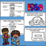 Life in the 1960s Mini Book for Early Readers