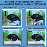 Alphabet Flash Cards for Early Readers - Country of Cambodia